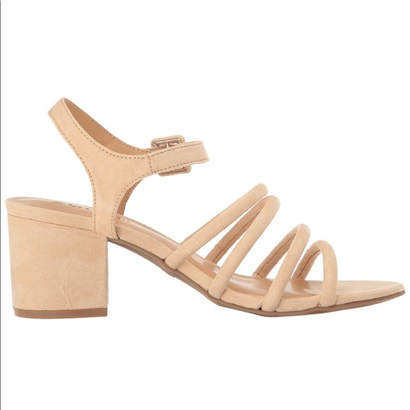Nude Strappy Gladiator Block Heel Sandal Bootie - Picture 4 of 5